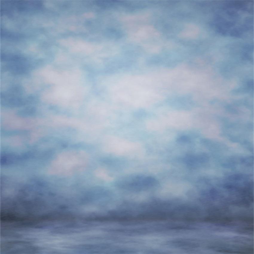 Toile de Fond de Portrait Abstrait Bleu Gris pour la Photographie HF-0003