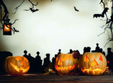 Festival Backdrops Halloween Pumpkin Lantern Background HJ02338-E
