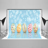 Easter Backdrops Blue Backdrops Colored Eggs Backgrounds
