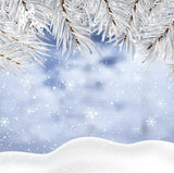 Toile de fond de photographie de Neige en hiver J02733