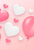Toile de fond de ballons coeur amour Saint Valentin pour photos J03214