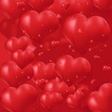 Valentine's Day Love Heart Red Backdrop for Photo Studio J03218