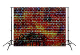 Toile de fond de photographie de mur de brique rouge grunge K-836