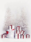 Arbre de Noël Cadeaux de neige Fond de photographie KAT-38