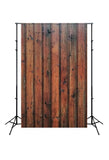 Toile de fond de photographie de mur en bois vieux brun LM-00142