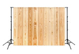 Toile de fond de cabine de photo en bois de sort brun LM-H00157