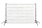 Toile de fond de photographie de mur en bois vintage blanc LM-H00170