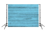 Toile de fond en bois bleu pour la photographie LM-H00219
