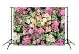 Toile de fond de photographie de fleurs imprimées pour la fête LM-H00236