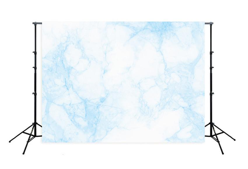 Marble Texture Teal White Photo Backdrop  M073