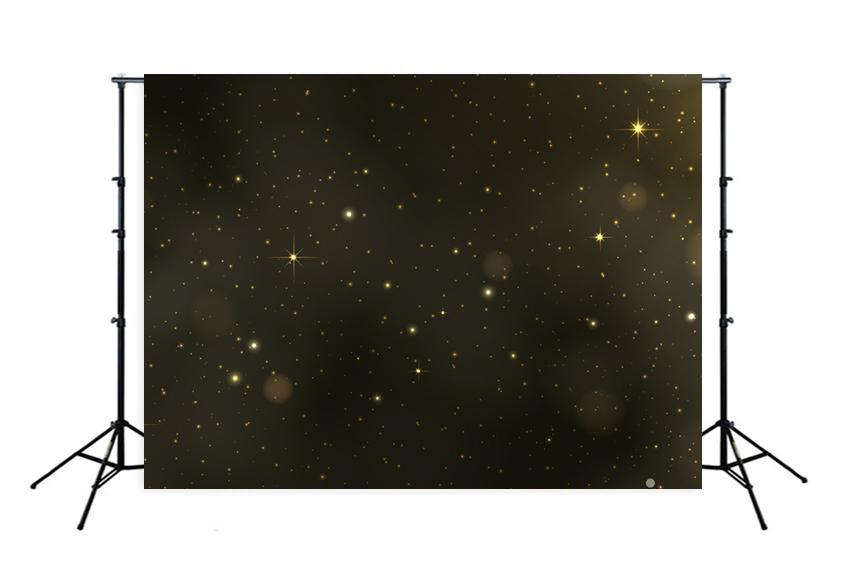 Glittering Stars Dark Bokeh Backdrop for Photography M147