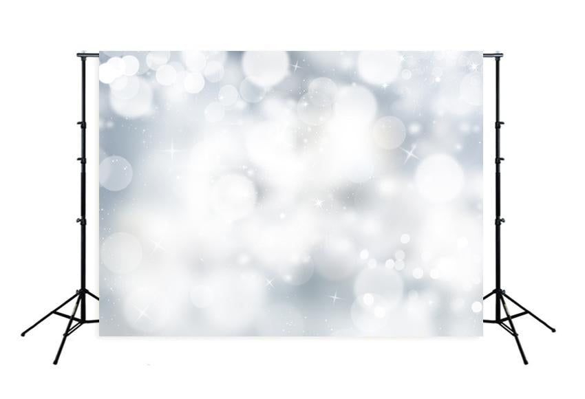 Slivery White Bokeh Photography Backdrop M164