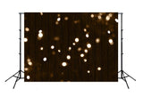 Bokeh  Lights Wood  Floor Photo Booth Backdrop M166