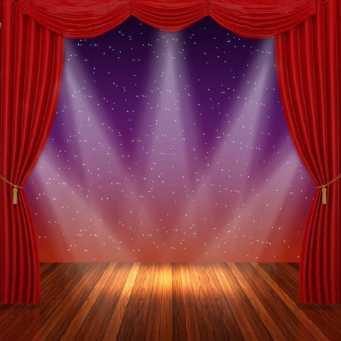 Red Curtain Lighting Stage Backdrops for Photo Booth MR-2261