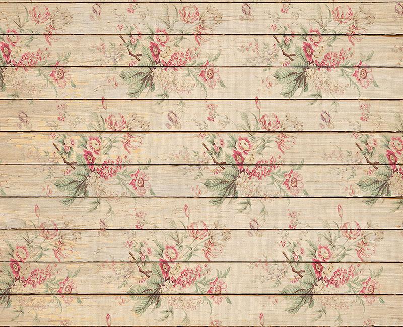 Toile De Fond En Bois De Toile De Fond Floral Rétro Pour La Photographie Nb-004