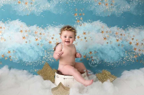 Stars White Clouds Child Backdrop for Photography NN-1
