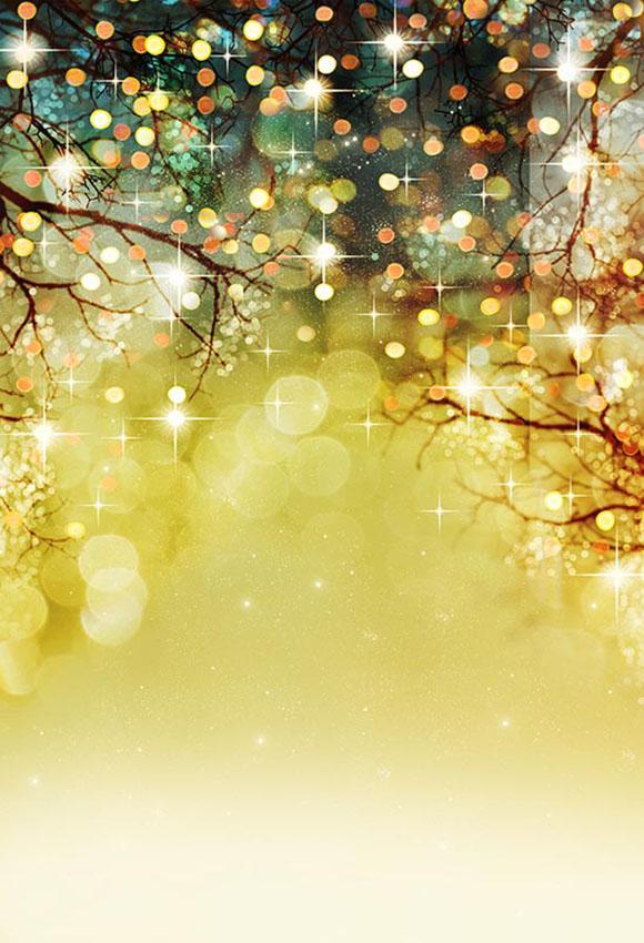 Bokeh Sparkle Tree Backdrop for Christmas Birthday S-2911