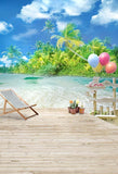 Beach Sea Summer Holiday Photography Backdrop S-3036