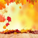 Toile de fond de feuille d'érable jaune automne pour la photographie S-3136
