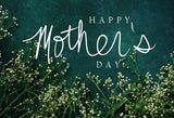Mother's Day Flowers Green Color Backdrop