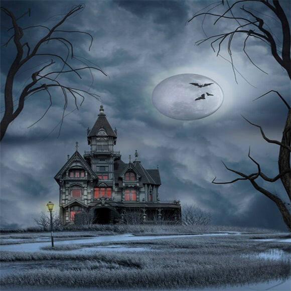 Swamps Haunted House Halloween Backdrop for Photos