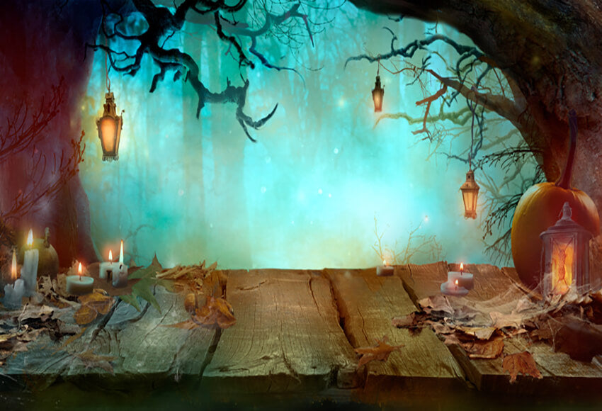 Magical Forest Halloween Photo Backdrop