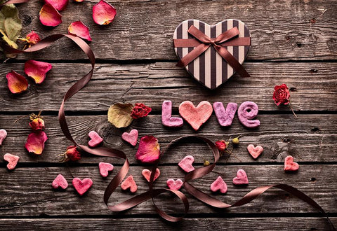 LOVE Hearts  Gift Wood  Valentine  Backdrop 
