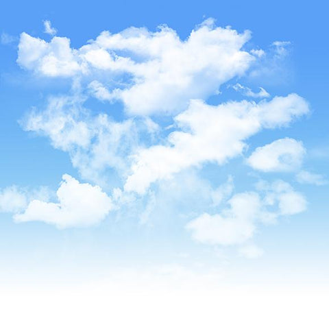 Beautiful White Clouds Sky Photo Booth Backdrop