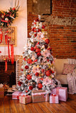 Beautiful Christmas Tree Gifts Room Photography Backdrop