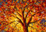 Autumn Yesllow Leaves Painting Backdrop