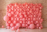 Pink Balloons Wall Backdrop for Valentine Wedding