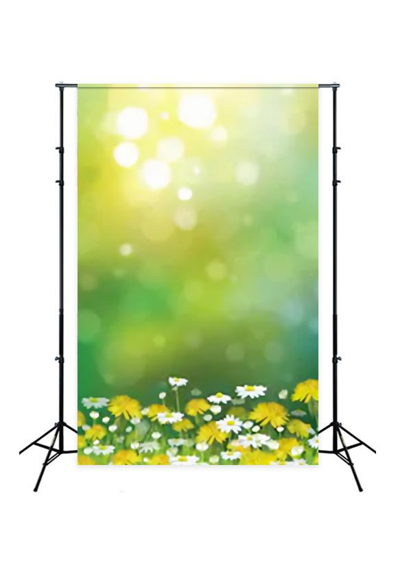 Green Bokeh Spring Backdrop for Photo Booth SH-217