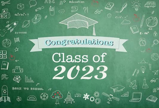 Graduation Félicitations Classe de 2023 Photo Fête Toile de Fond SH-255
