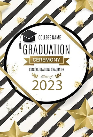 Remise des diplômes Congrqaulations Graduates 2023 Photo Backdrop SH-260