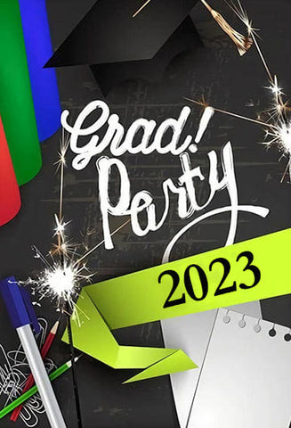 Grad Party 2023 Graduation Decorations Toile de fond pour la photographie SH-265