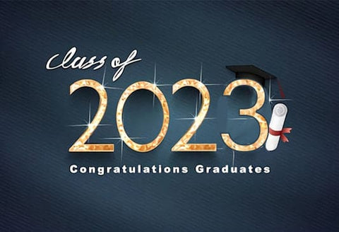 Bannière de remise des diplômes 2023 Félicitations Diplômés Photographie Toile de fond SH-274