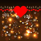 Bright Bokeh Valentine Love Hearts  Backdrops for Pictures SH568