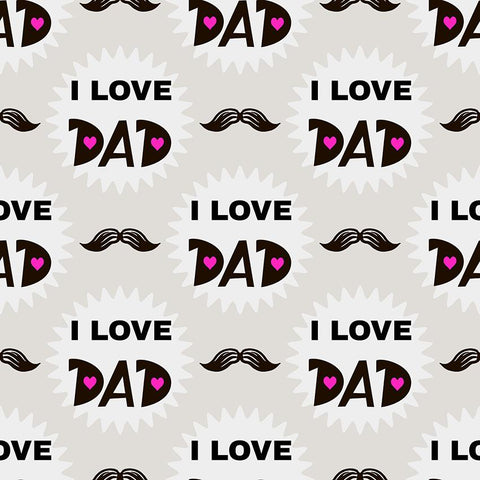 I love Dad Mustache Father's Day Photo Booth Backdrop  SH627