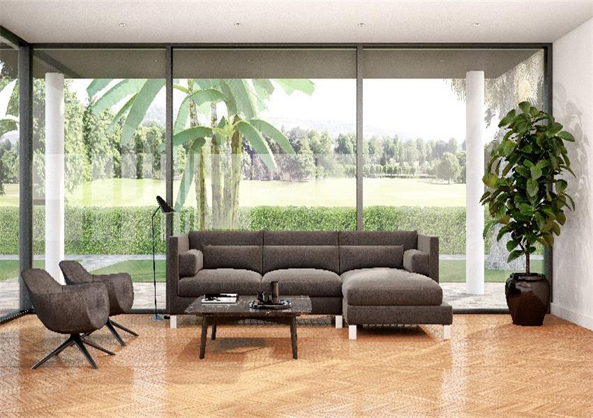 Indoor Room Business Office Window View Sofa Plant Backdrop for Photography