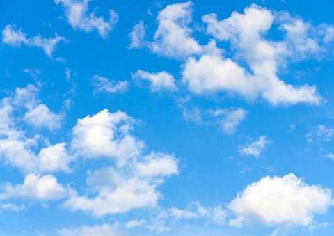Blue Sky White Clouds Natural Scenery Photography Backdrop SH673