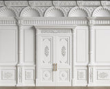 Classic Room Interior White Wall Door Photo Studio Backdrop SHU008