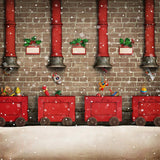 Santa Gift Factory Background Christmas Backdrops DBD-19305