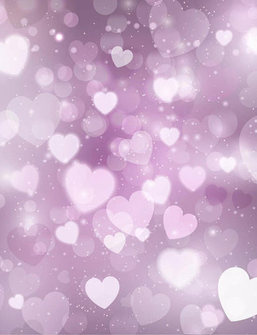 Abstract Bokeh Hearts Sparkle Background Valentine Day Backdrop VAT-1