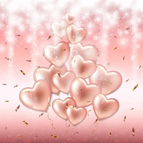 Romantic Love Hearts Balloons  Valentine Photo Booth Backdrop VAT-20