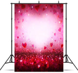 Toile de fond scintillante coeur rose rouge pour les photos de la Saint-Valentin VAT-41