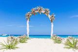 Custom Backdrops Beach Wedding Backdrops Flower Background YY00044-E