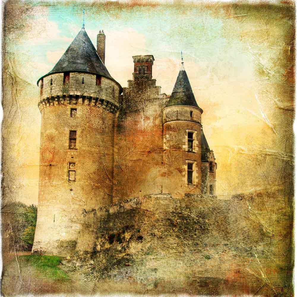 Medieval Castle Backdrop Artwork Portrait Background YY00413-E