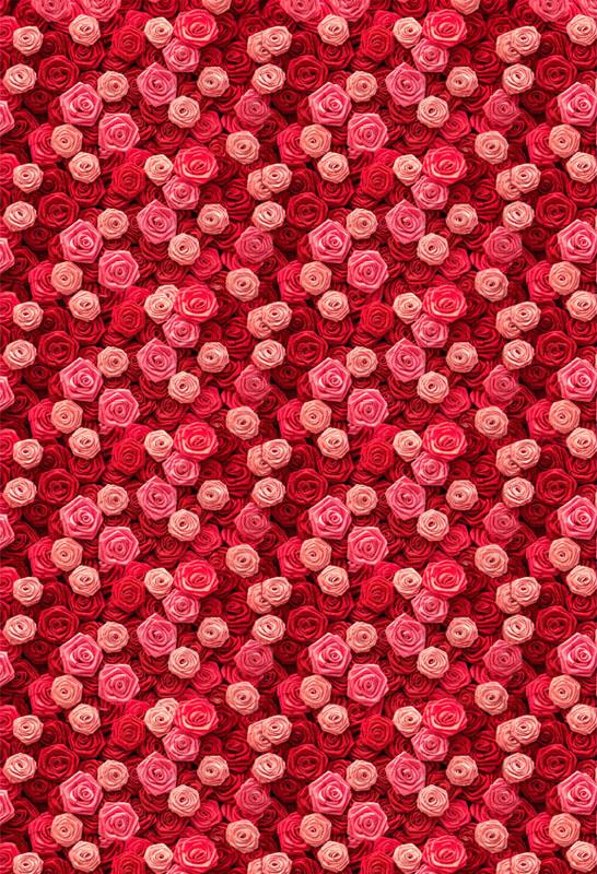 Red Rose Flower Backdrop for Photo Studio ZH-94