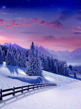 Winter Snowy Forest Beautiful Sunset Scenery Photography Backdrop