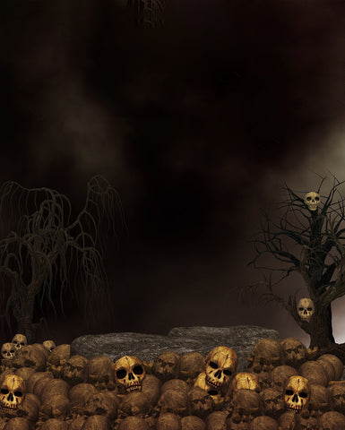 Dark Backdrop Skull Background Halloween Festival Backdrops
